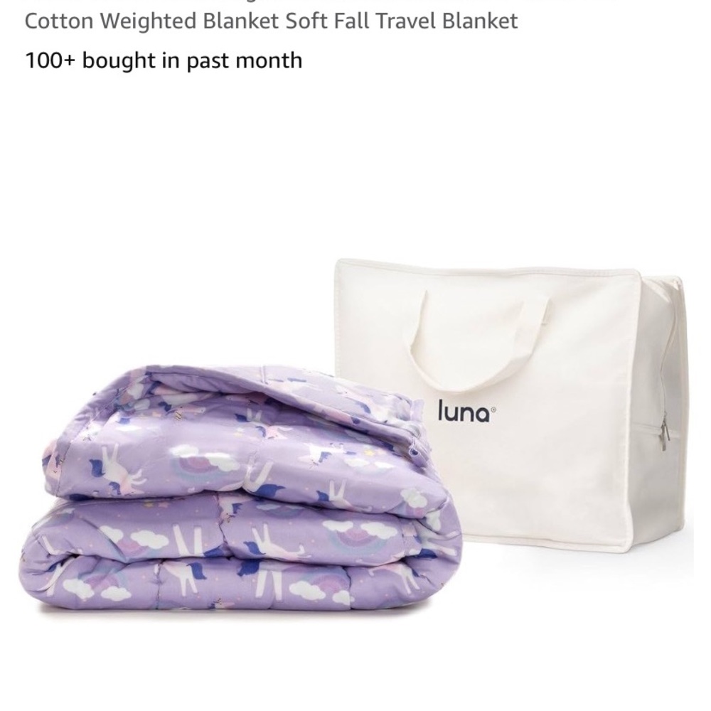Cotton Weighted Blanket - Soft Purple